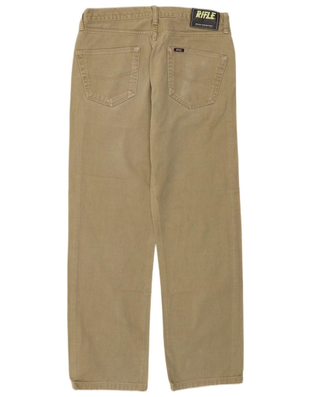 Pantalones informales rectos para hombre Rifle W31 L29 Algodón beige