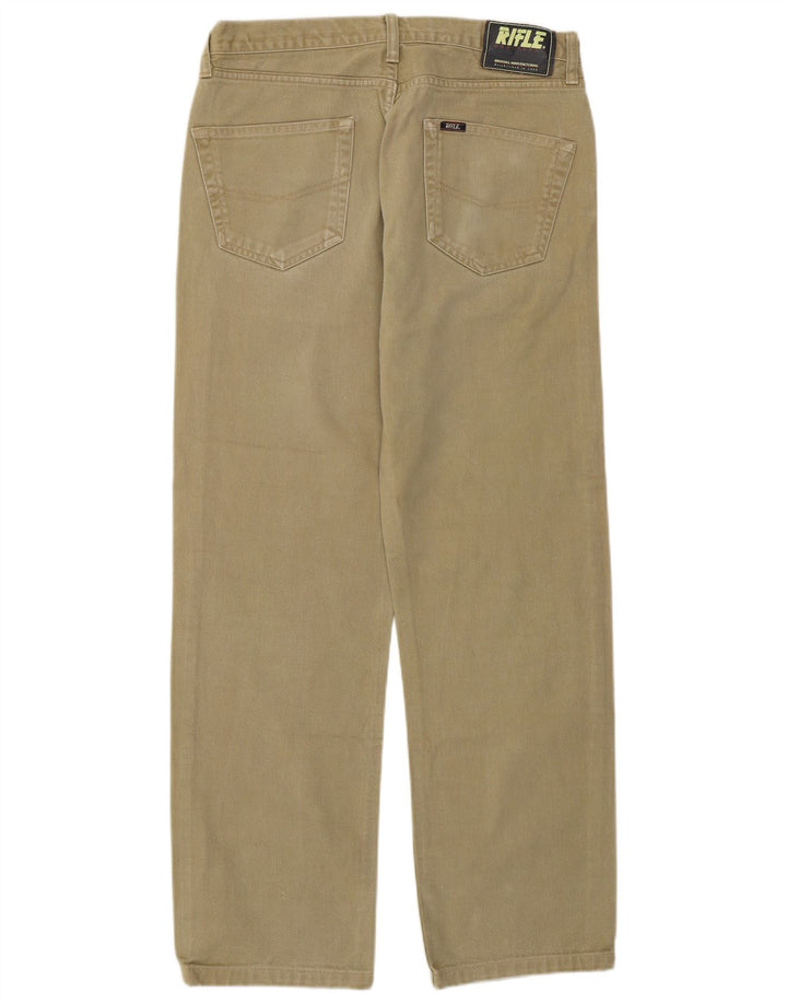Pantalones informales rectos para hombre Rifle W31 L29 Algodón beige