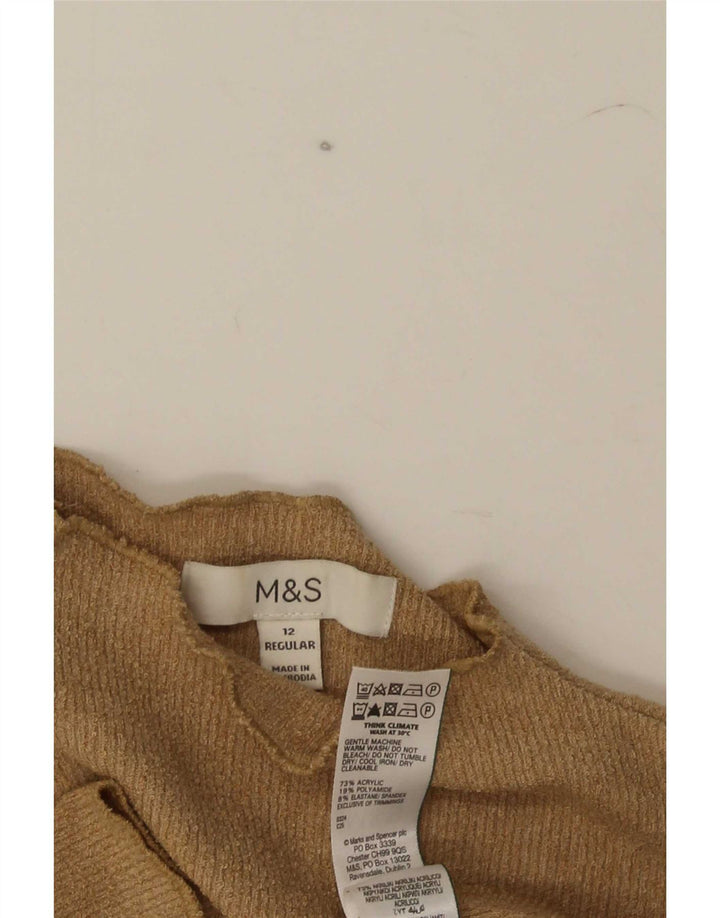 Marks & Spencer Blusa para Mujer Top UK 42 Acrílico Marrón Medio