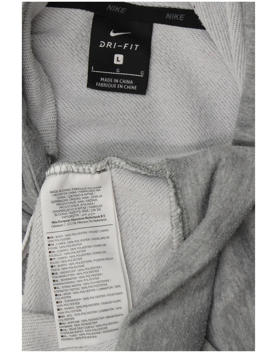 Nike Dri Fit Graphic Sudadera con capucha para hombre, talla grande, poliéster moteado gris