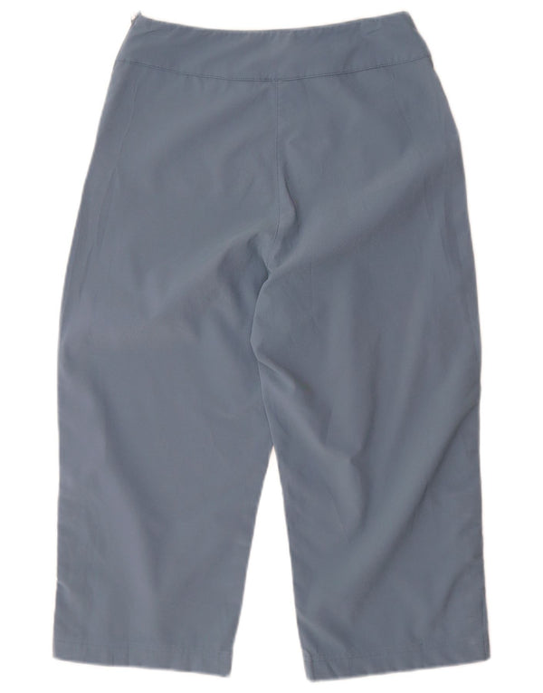 Adidas Pantalones Capri de Pierna Ancha para Mujer UK 10 Small W27 L19 Poliéster Azul