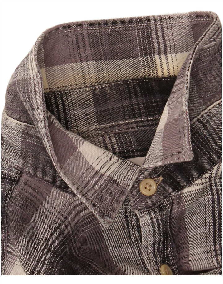 Jack & Jones Camisa De Franela De Algodón A Cuadros Gris Pequeño Hombre