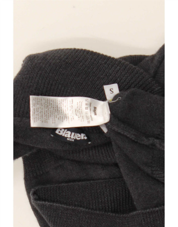 Blauer - Jersey con cuello vuelto para mujer, talla 8, lana gris pequeña