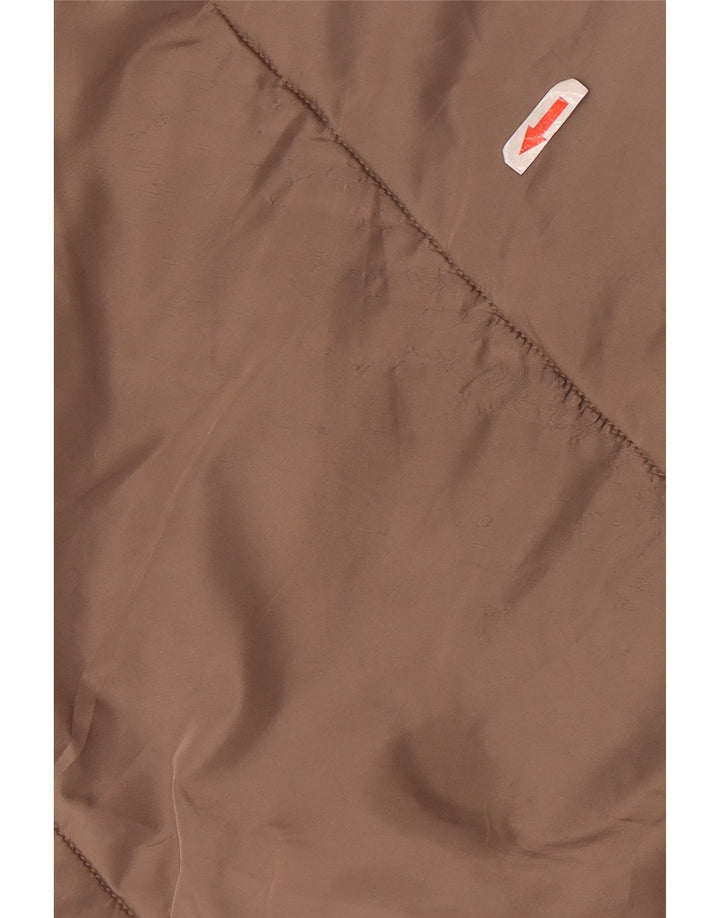 Zara Mujer Abrigo Acolchado Extragrande Con Capucha ES 40 XL Poliéster Marrón