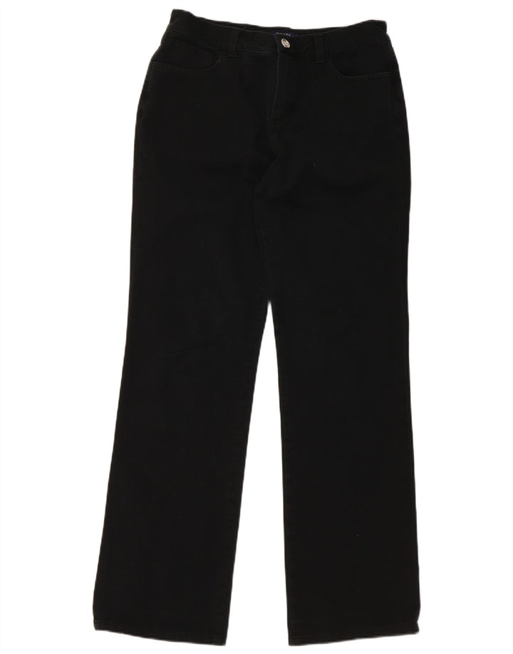 CHAPS Pantalones casuales rectos para mujer US 6 Medium W30 L30 Algodón negro