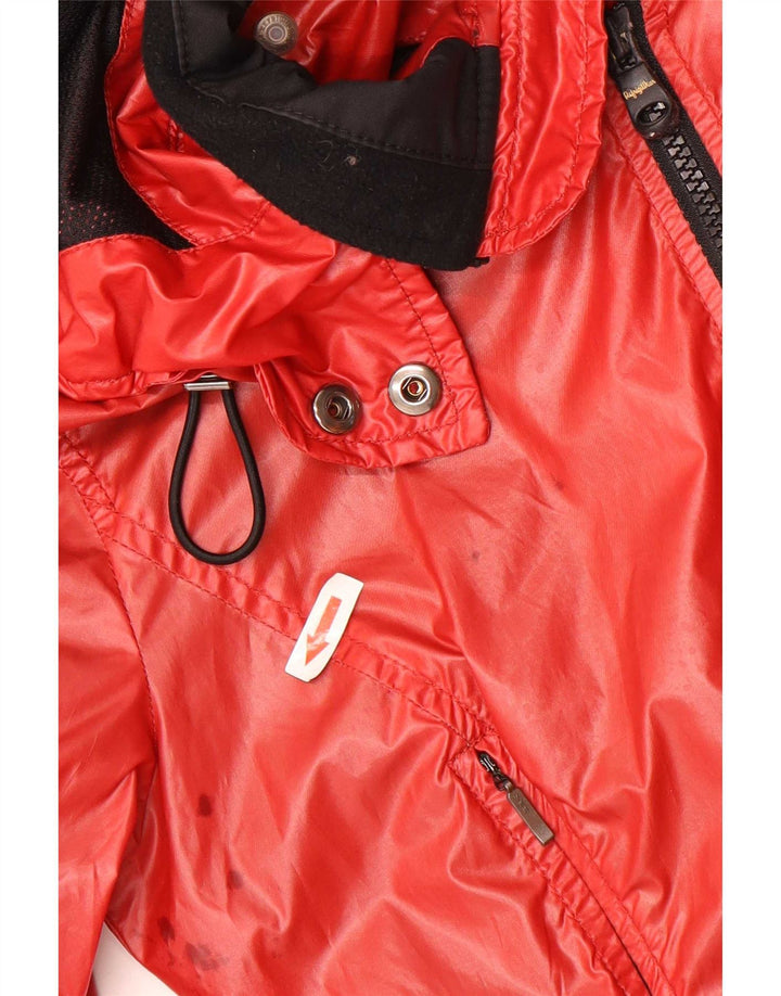 Refrigiwear Chaqueta impermeable con capucha para mujer IT 38 XS Poliéster rojo