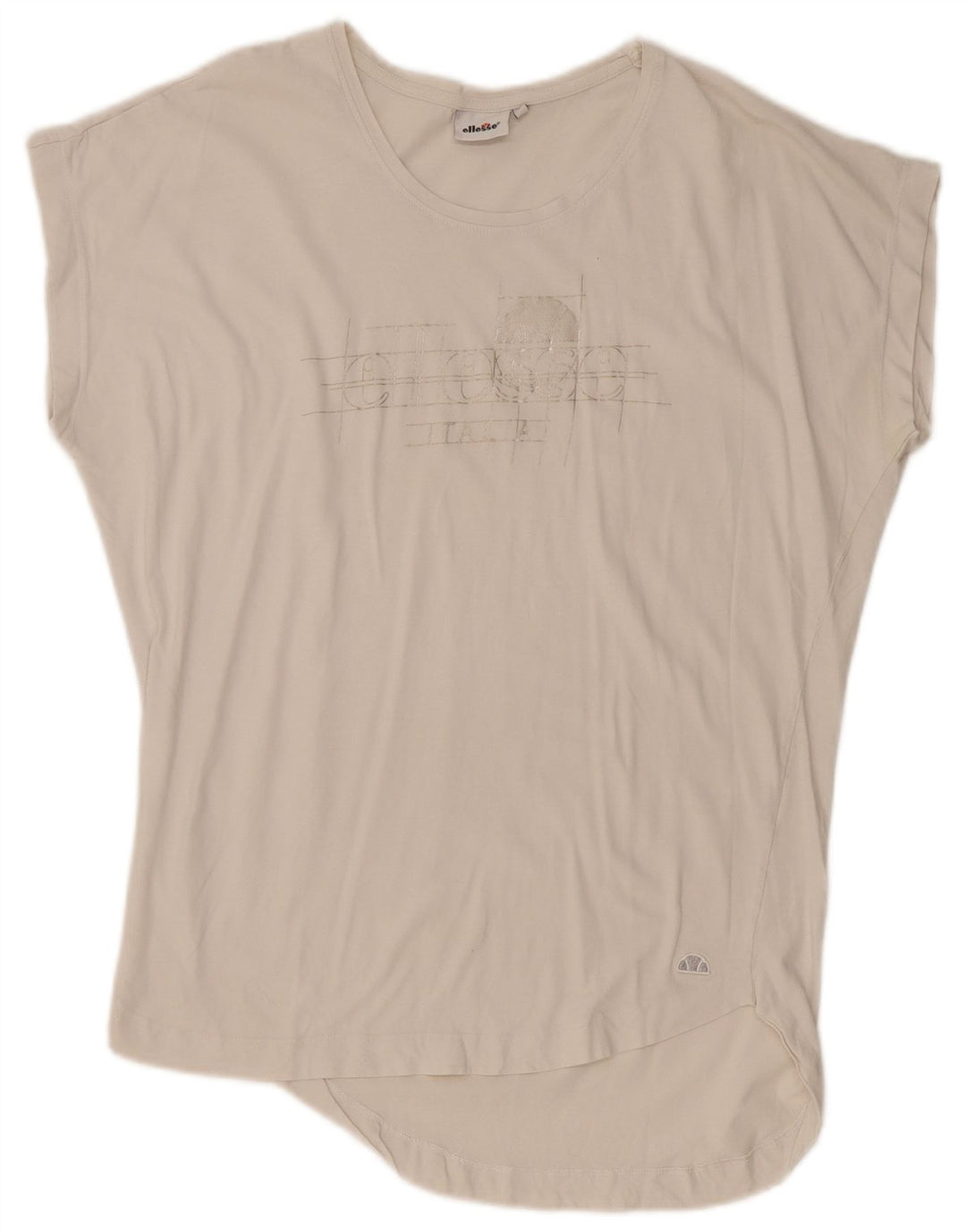 Ellesse Camiseta gráfica para mujer UK 40 XL Off White