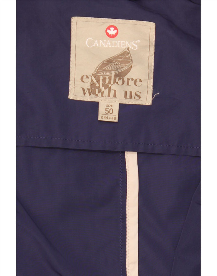Chubasquero con capucha Canadiens para mujer IT 50 XL Azul marino