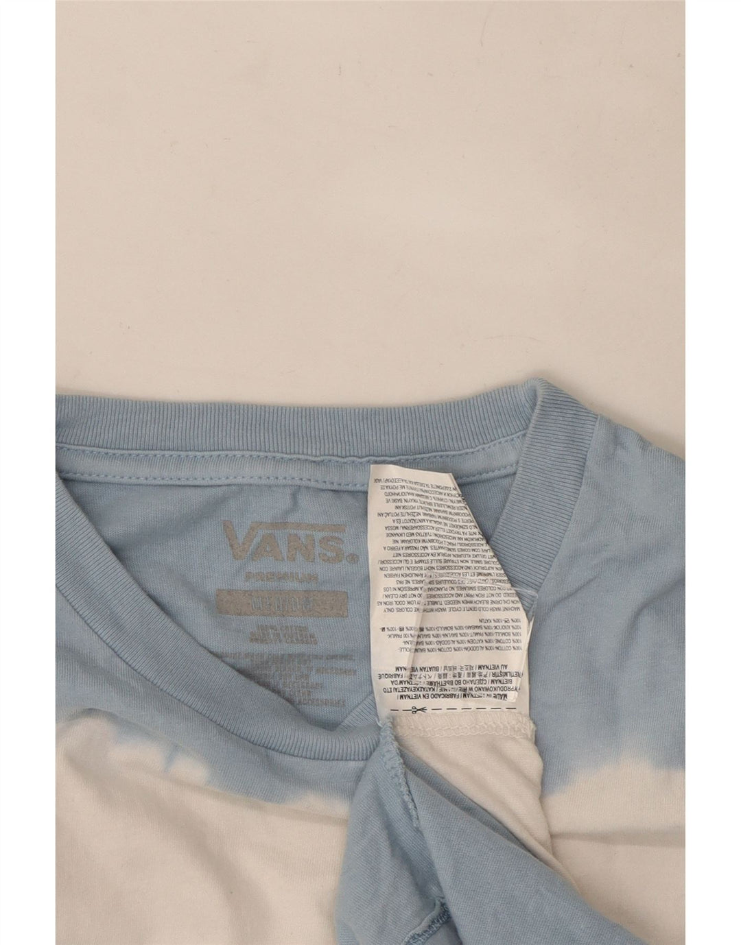 Vans Top gráfico de manga larga de algodón teñido anudado en azul medio
