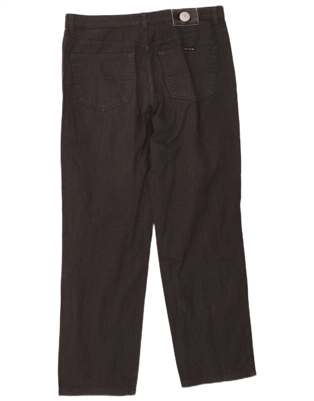 Pantalones Casuales Recto Hombre Trussardi W38 L31 Algodón Gris