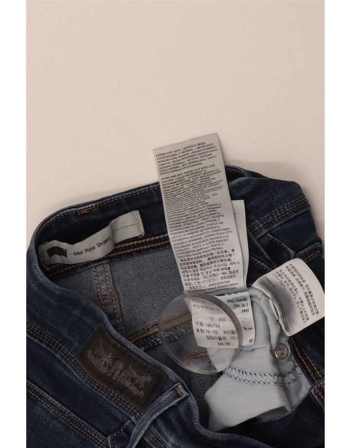 LEVI'S Vaqueros pitillo de talle medio para mujer W30 L25 Algodón azul