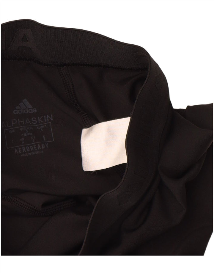 ADIDAS Mujer Aeroready Graphic Leggings Reino Unido 8 Pequeño Negro