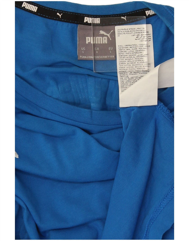 Puma - Camiseta gráfica para hombre, talla grande, algodón azul