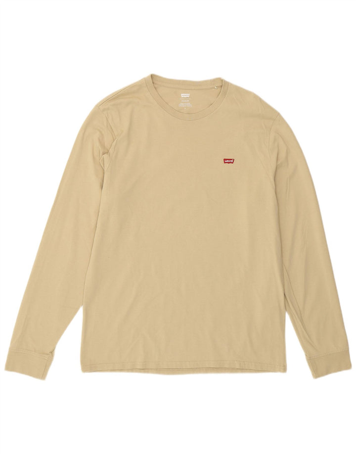 Levi's Hombre Standard Top Manga Larga Algodón Beige Medio