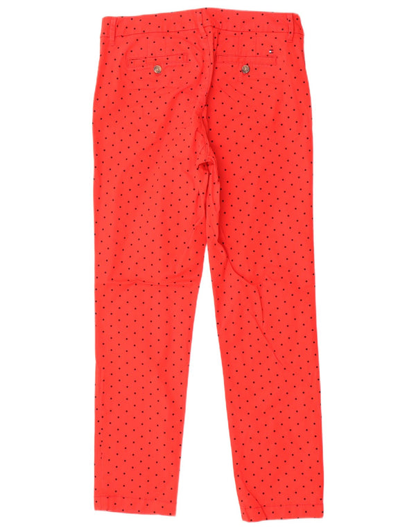 Tommy Hilfiger Pantalones chinos delgados para mujer US 6 Medium W32 L29 Rojo manchado