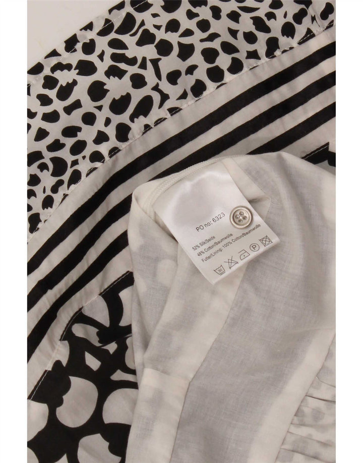Jensen Vestido de verano con estampado abstracto para mujer EU 38 Mediano Seda negra