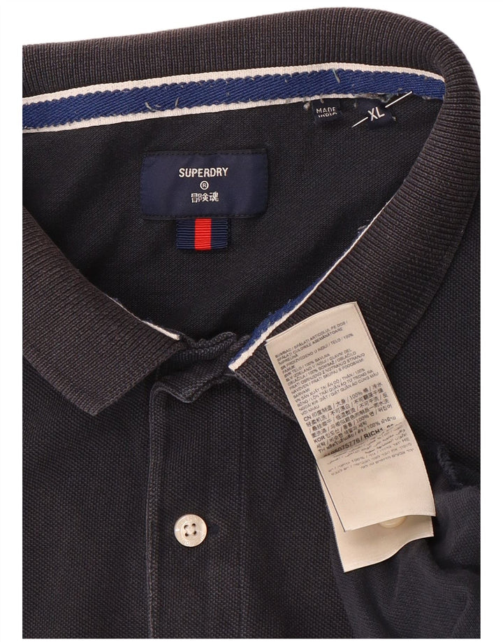Superdry Polo Hombre XL Algodón Azul Marino