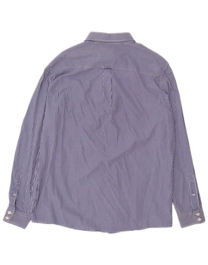 J. Crew Camisa de corte clásico para hombre XL Algodón a cuadros azul