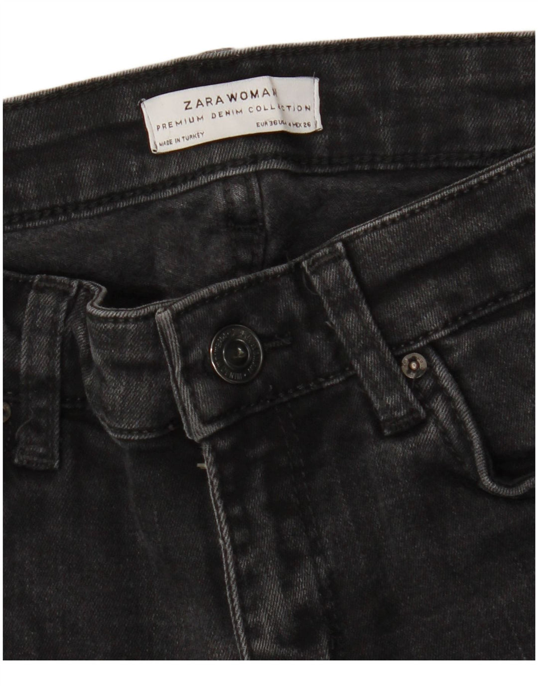 Zara Vaqueros Bootcut Mujer EU 36 XS W26 L26 Negro