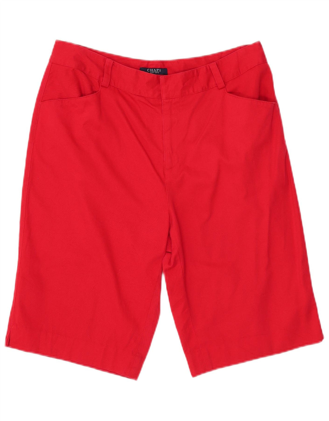 Chaps Pantalones cortos casuales para mujer US 10 grande W32 algodón rojo