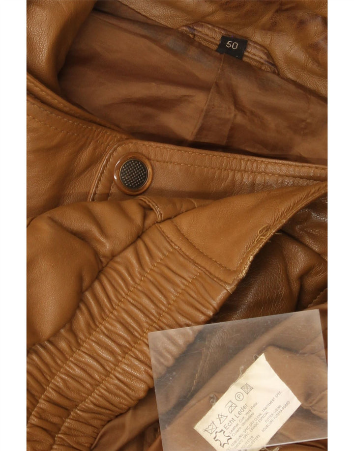 Vintage hombres bombardero chaqueta de cuero EU 50 cuero marrón grande