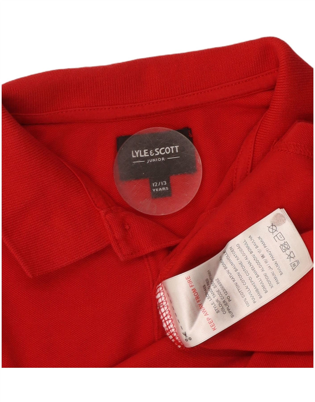 LYLE & SCOTT Boys Polo Shirt 12-13 Years Red Cotton