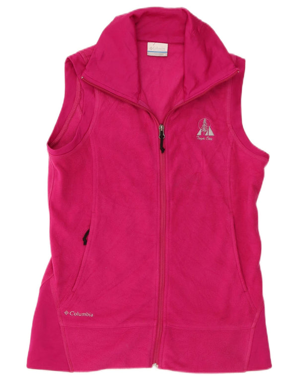 Columbia Chaleco polar para mujer UK 42 Poliéster rosa medio
