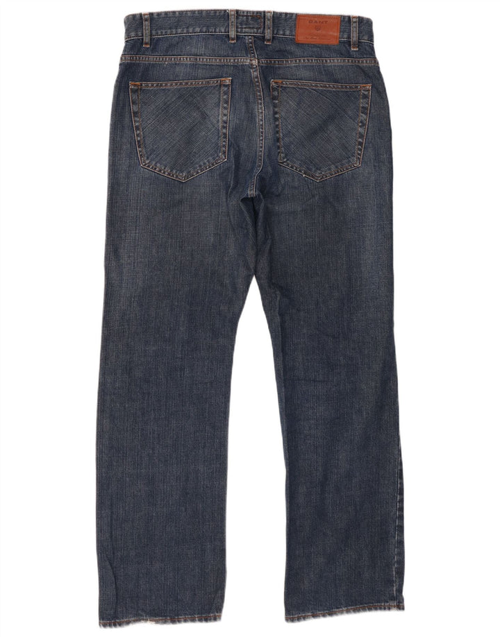 Gant Vaqueros Rectos Para Hombre W34 L32 Algodón Azul