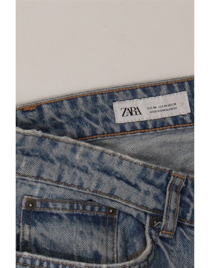 Zara Vaqueros Rectos Mujer EU 46 XL W36 L29 Azul