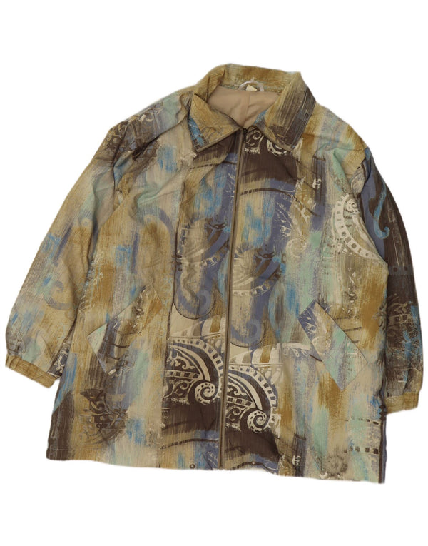 Abrigo vintage de gran tamaño para mujer IT 50 XL Poliéster Paisley multicolor