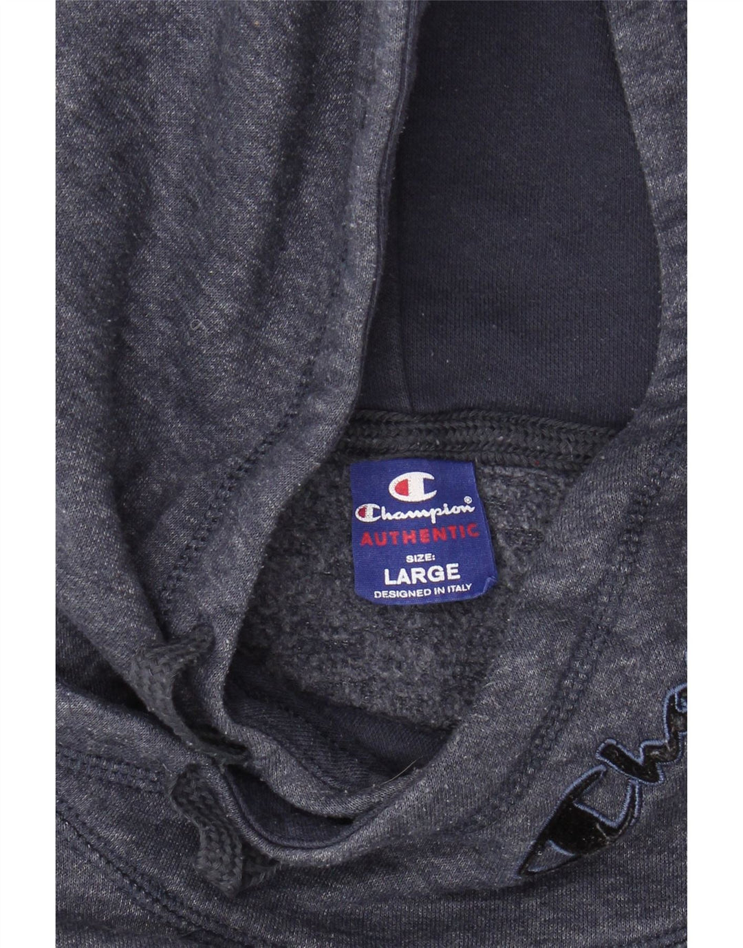 CHAMPION Jersey con capucha gráfico para mujer UK 46 Large Azul marino