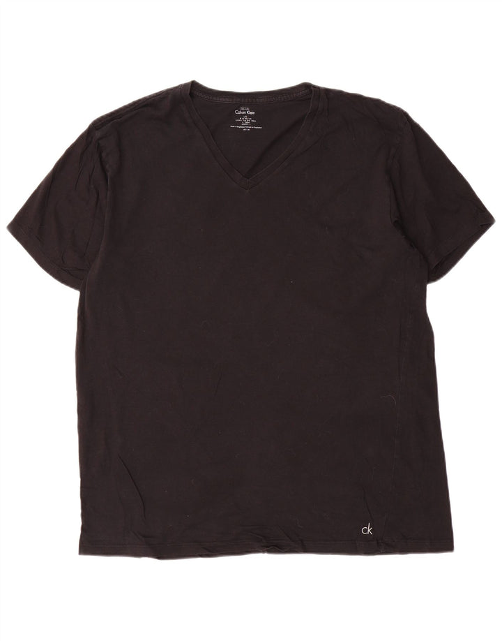 CALVIN KLEIN Camiseta para hombre Top Grande Negro