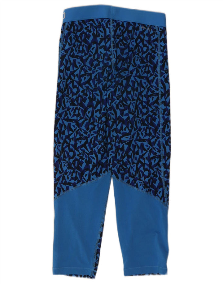 Nike Leggings Capri para Mujer Reino Unido 8 Pequeño Azul Geométrico Poliéster