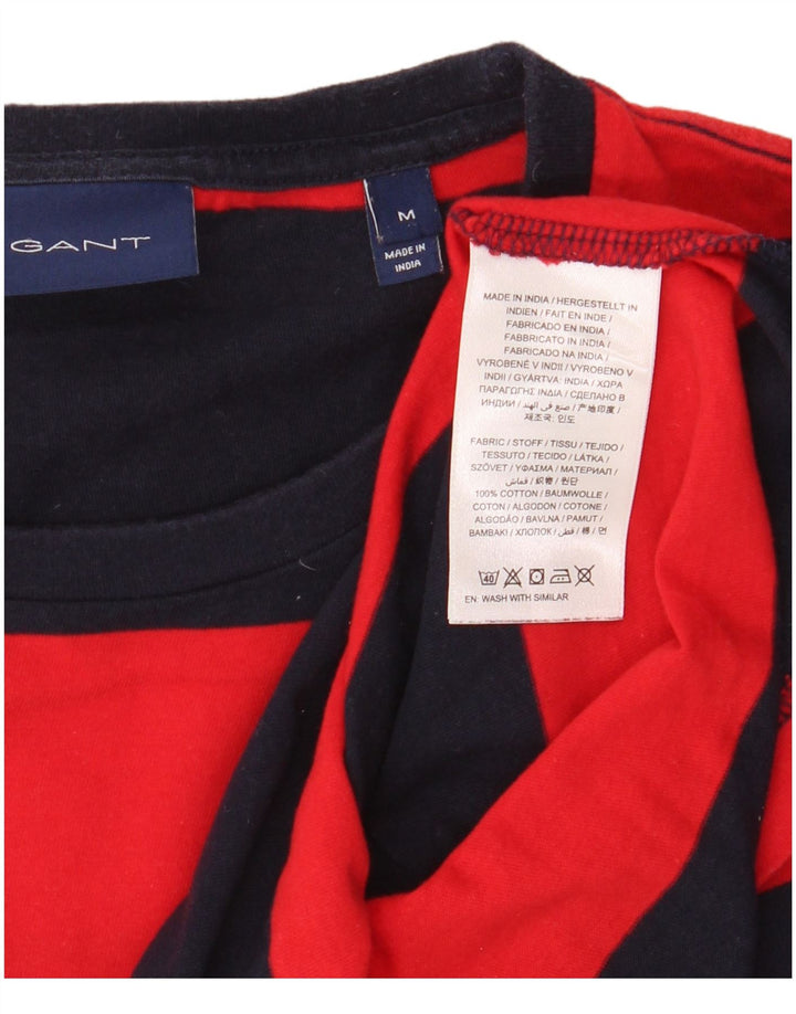 GANT Camiseta para Hombre Top Medium Rojo De Algodón A Rayas