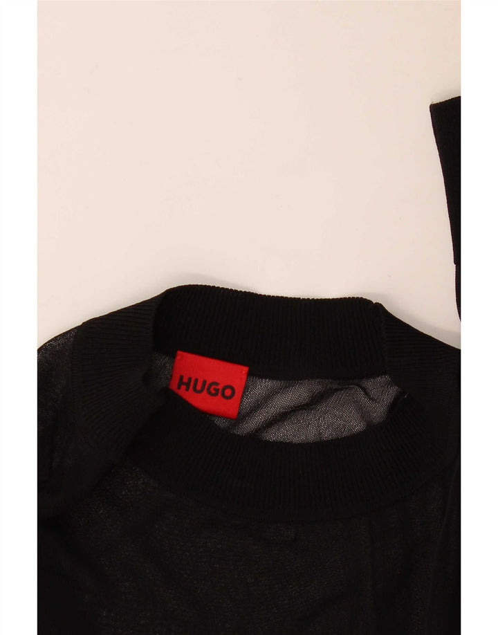 Hugo Boss Mujer Top Manga Larga UK 44 Medio Negro