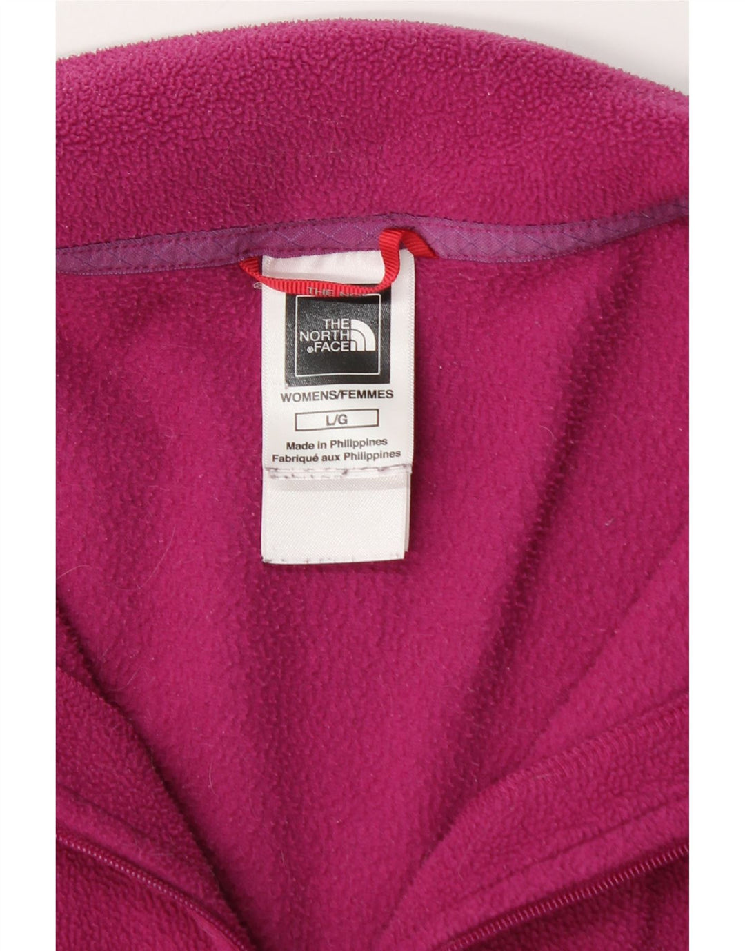 The North Face Jersey de forro polar con cuello y cremallera para mujer UK 46 Poliéster rosa grande