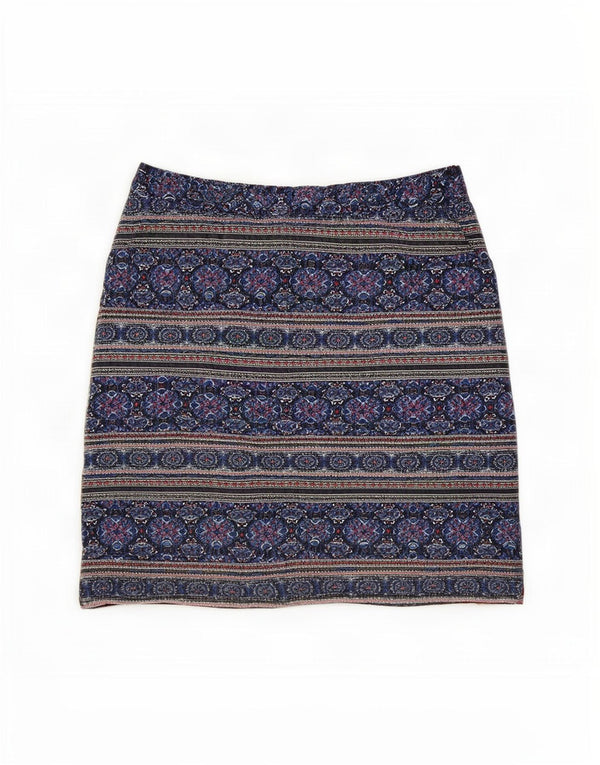 Minifalda para mujer White Stuff UK 10 Small W30 Poliéster geométrico azul