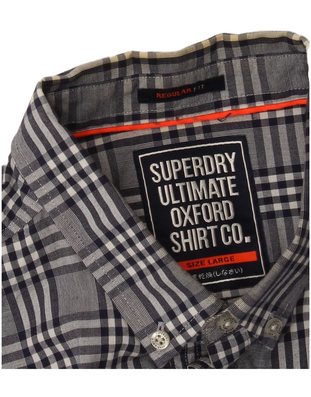 Camisa Superdry De Corte Regular Para Hombre Con Cuadros Grises Grandes