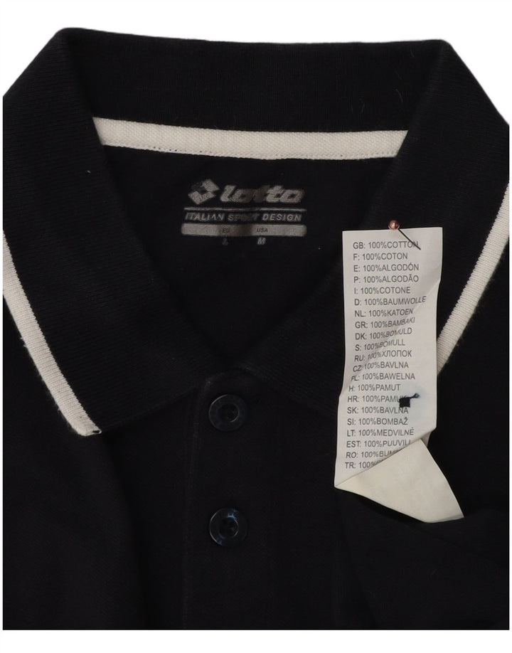 Polo Lotto Hombre Algodón Azul Marino Medio