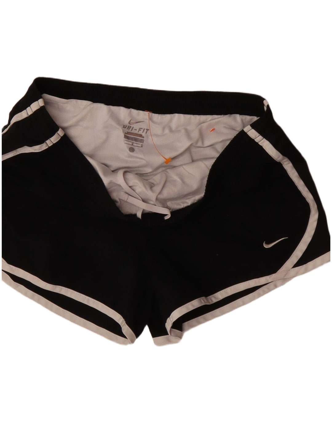 NIKE Pantalones cortos deportivos Dri Fit para mujer UK 12 Mediano Negro Poliéster