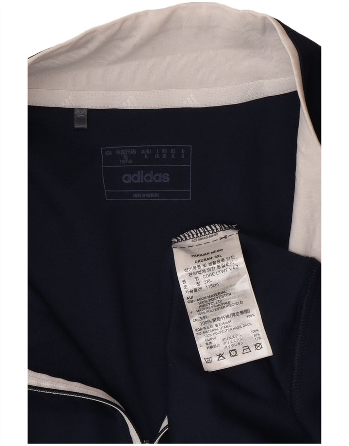 Adidas Hombre Zip Neck Sudadera Jumper XL Azul Marino Poliéster