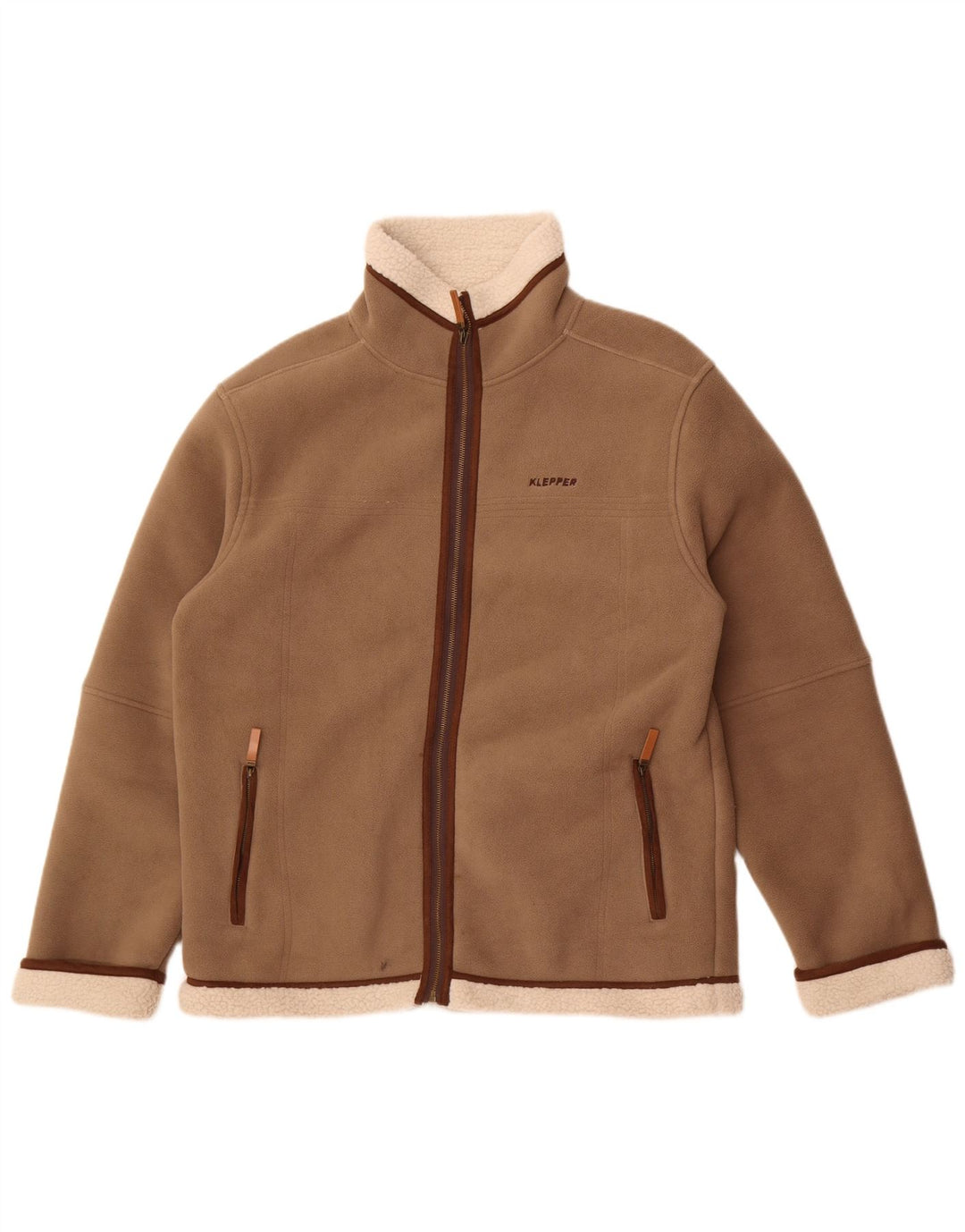 Klepper Chaqueta polar Sherpa para hombre IT 50 Poliéster gris grande