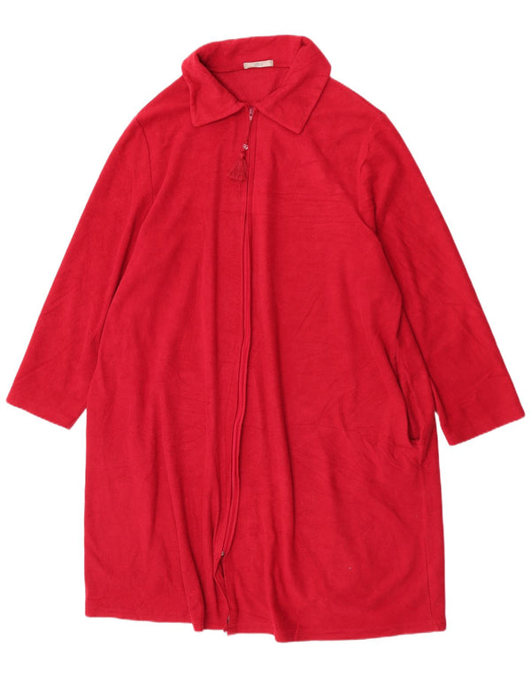 Marks & Spencer Vestido de Forro Polar para Mujer UK 20/22 2XL Poliéster Rojo