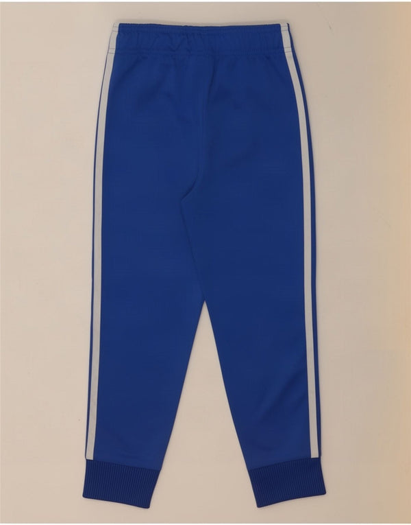 Adidas Girls Tracksuit Trousers Joggers 6-7 Years Blue Polyester