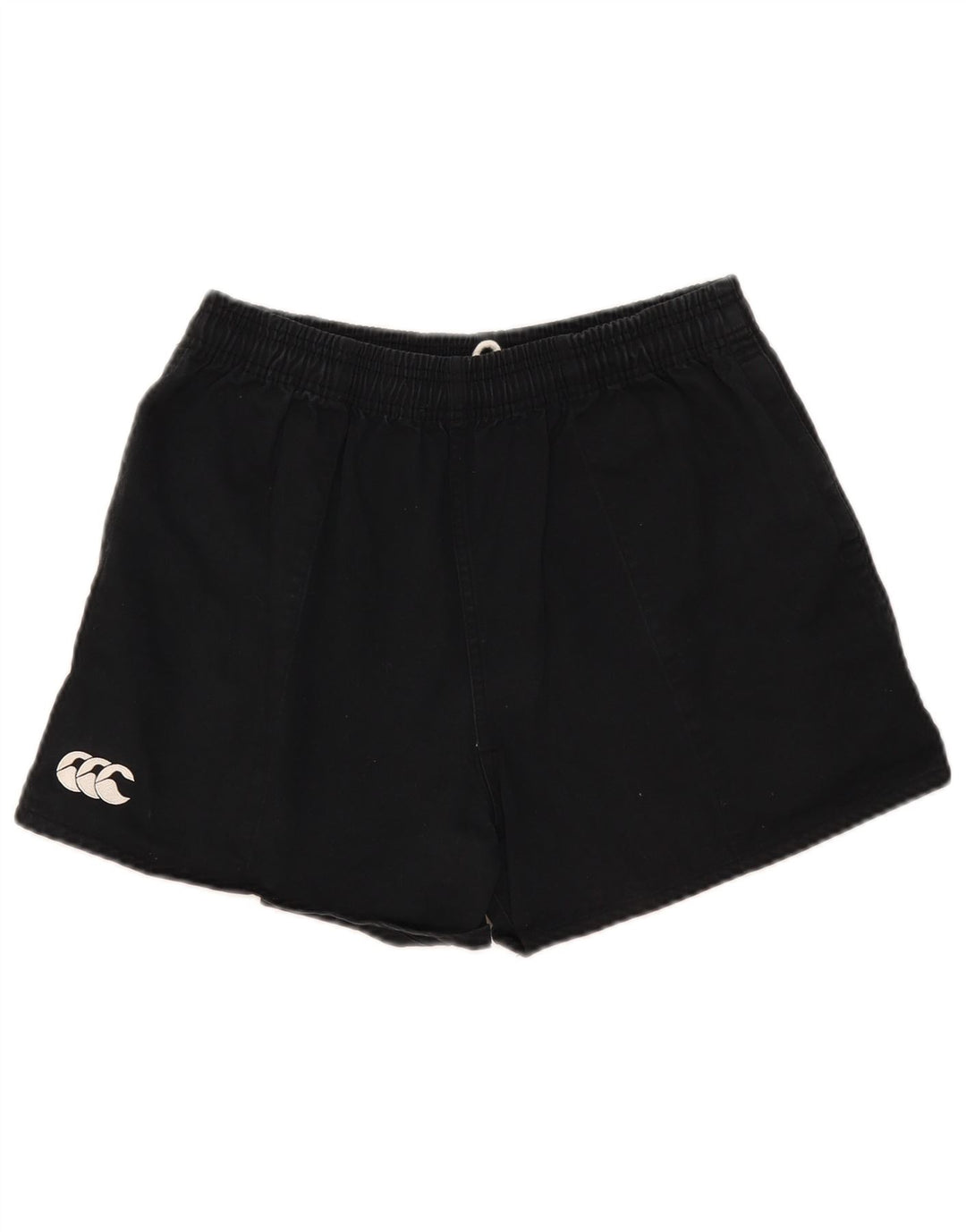 Canterbury - Pantalones cortos deportivos para hombre, talla grande, algodón negro