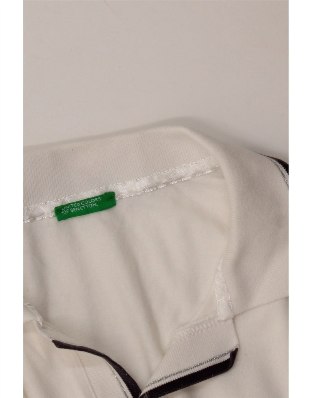 BENETTON Polo para mujer UK 40 Mediano Blanco
