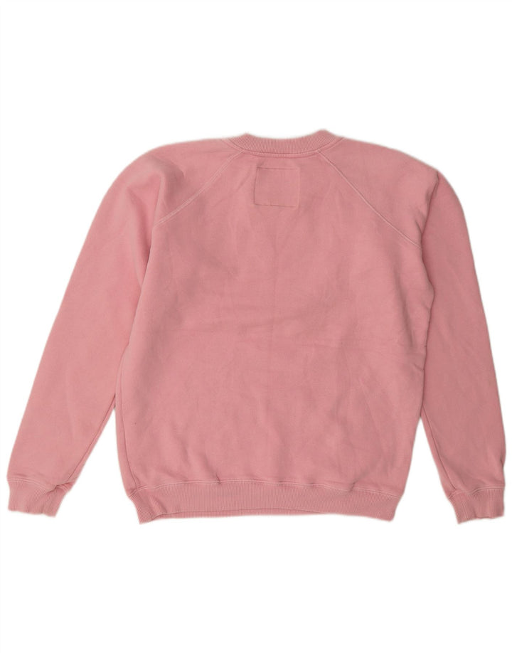 Jack Wills Sudadera extragrande para mujer, talla 8, algodón rosa pequeño