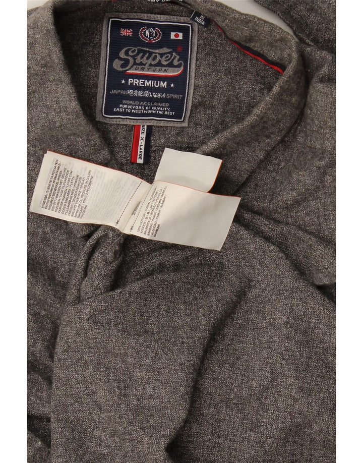 Camisa Superdry Hombre XL Algodón Gris