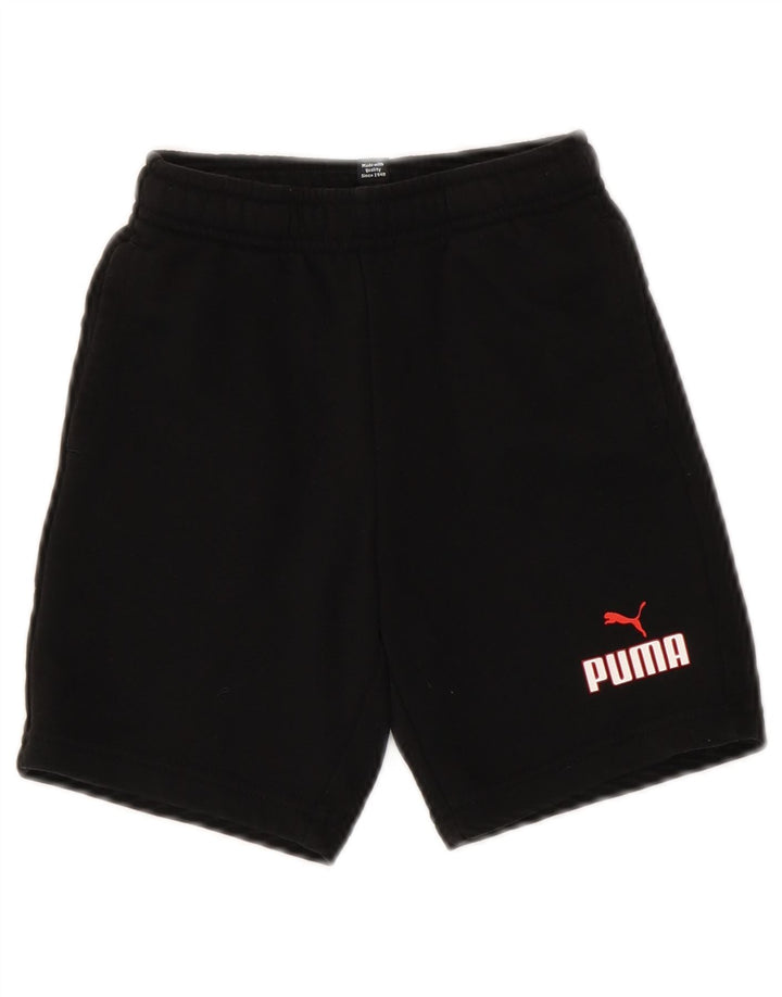 PUMA Pantalones cortos deportivos con gráficos para niños 5-6 años Algodón negro