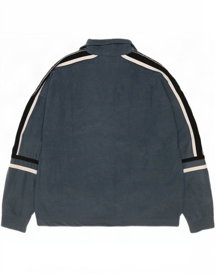 Brugi Hombre Chaqueta De Chándal De Terciopelo Gráfico Small Gris Colorblock